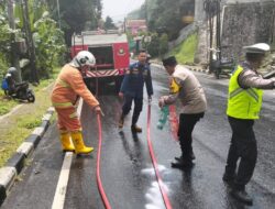 Tumpahan Solar di Gombel Lama Akibatkan Kecelakaan